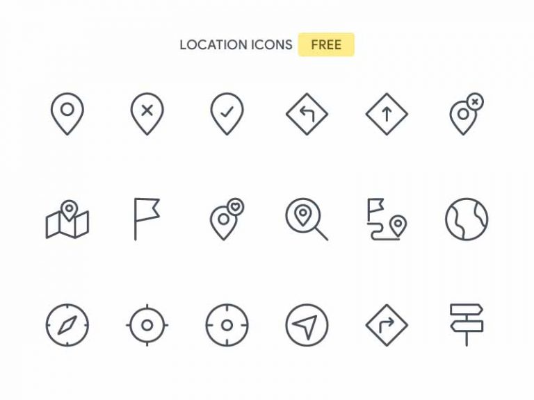 Free Location Icons Set