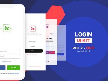 Free Login UI Kit Vol. 2 for Adobe XD