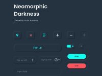 Free Neomorphic Dark UI Kit