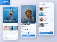 Free Online Shopping Mobile App UI Design