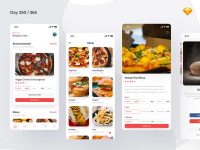 Free Pizza Delivery App UI for Sketch