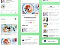 Free Restaurant App UI Kit