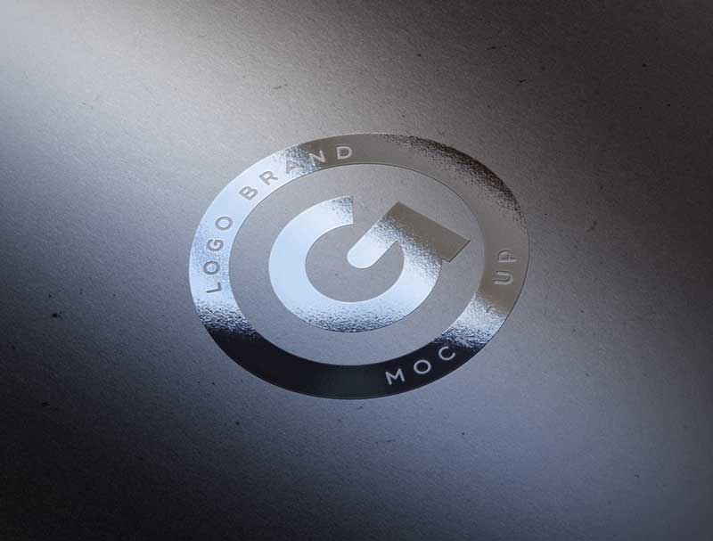 Download Free Silver Foil Logo Mockup Template - Free PSD Mockups | Freebiefy