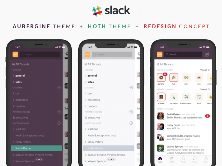 Free Slack Redesign UI Concept