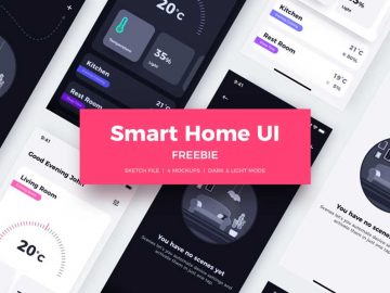 Free Smart Home UI Kit for Sketch