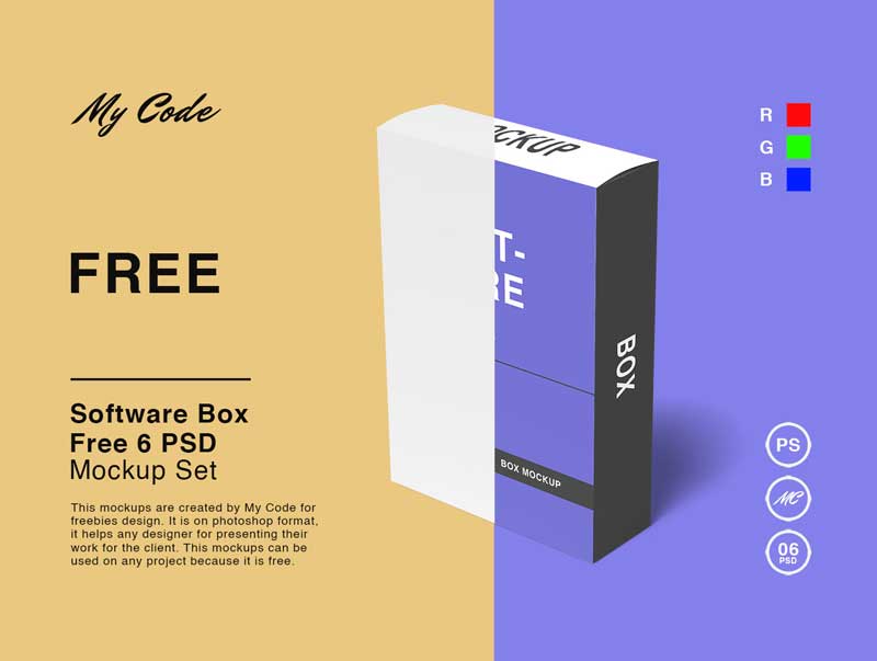 Download Free Software Box PSD Mockup - Free Mockups | Freebiefy