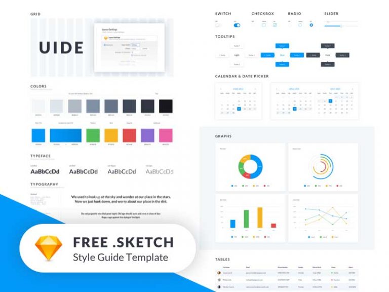 Free Style Guide Template for Sketch
