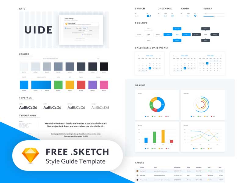 Download the Free Style Guide Template for Sketch Freebiefy