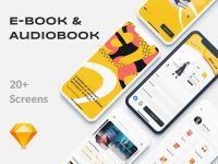Free eBooks & Audio Books App UI Kit for Sketch