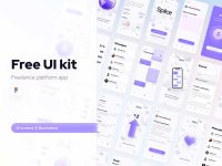 Freelance Platform App Free UI Kit