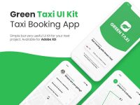 Green Taxi Free UI Kit for Adobe XD