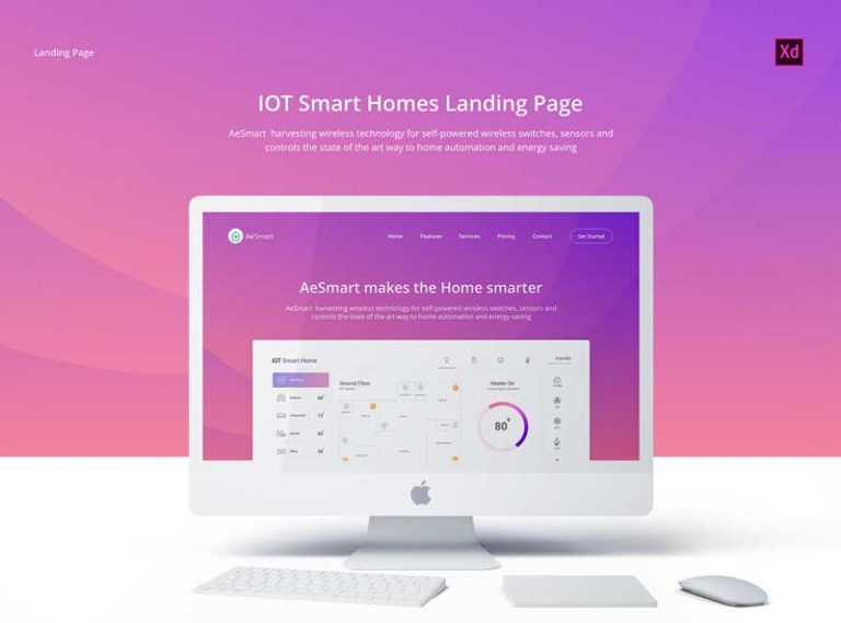 IOT Smart Home Free Landing Page Free Ui Kit