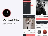 Minimal Chic Free Adobe XD UI Kit