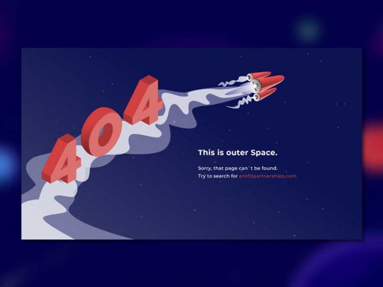 Out of Space Free 404 Page Template