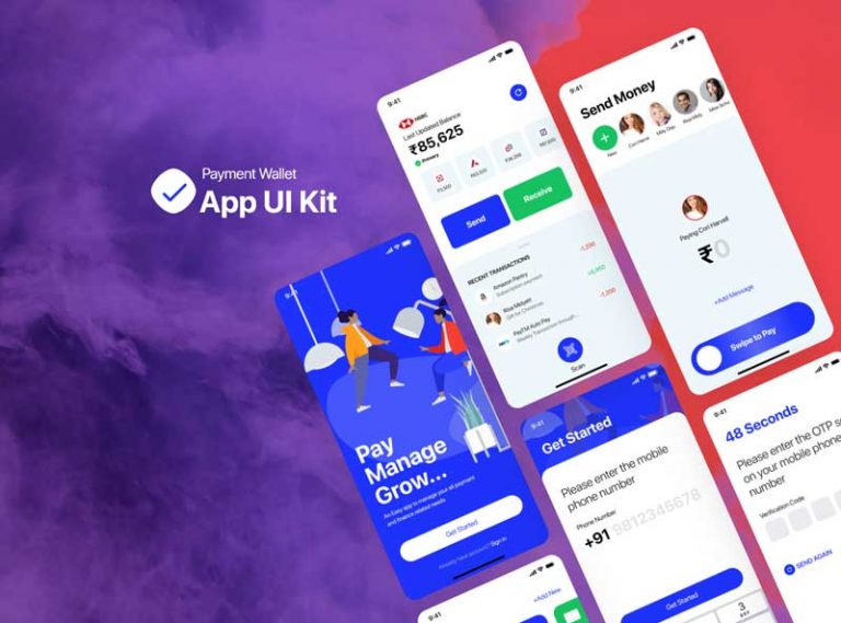 Payment Wallet Free App UI Kit