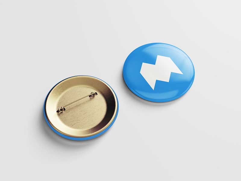 Download Pin Button Free Mockup - Free PSD Mockups | Freebiefy