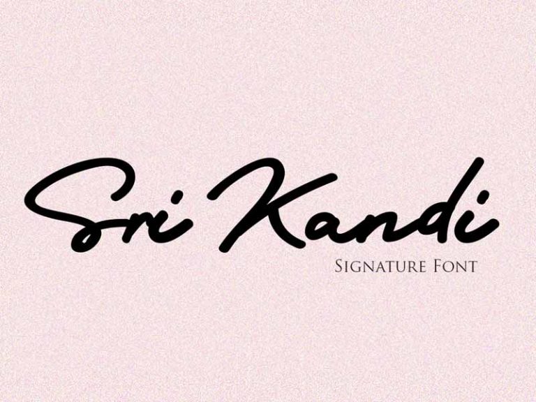 Sri Kandi Free Signature Font