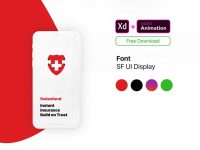 Swissfund Free App UI for Adobe XD