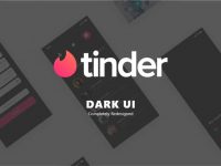 Tinder Dark Redesign Free App UI Kit