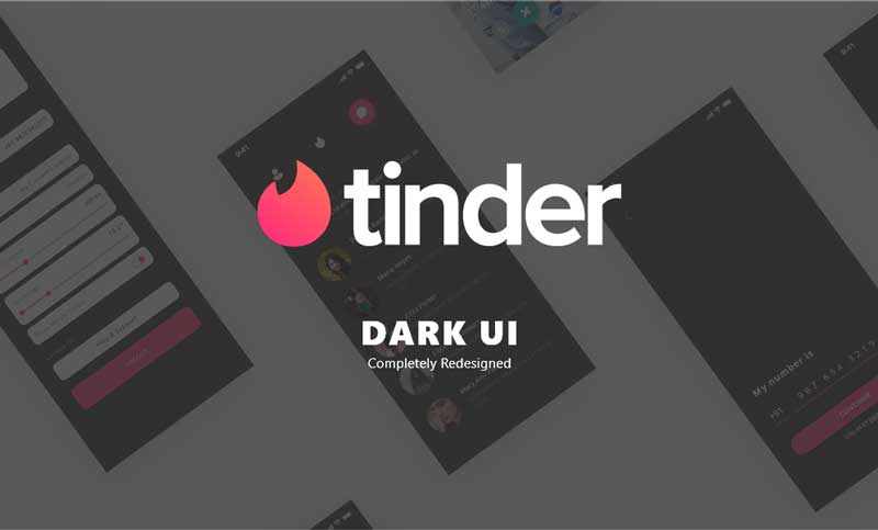 Download Download the Tinder Dark Redesign Free App UI Kit | Freebiefy