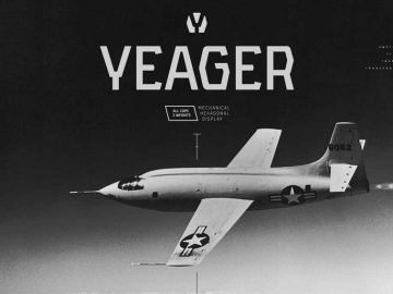 Yeager Free Mechanical Display Font