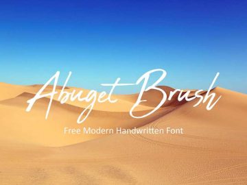 Abuget Brush Free Modern Handwritten Font