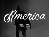 America Free Textured Script Font