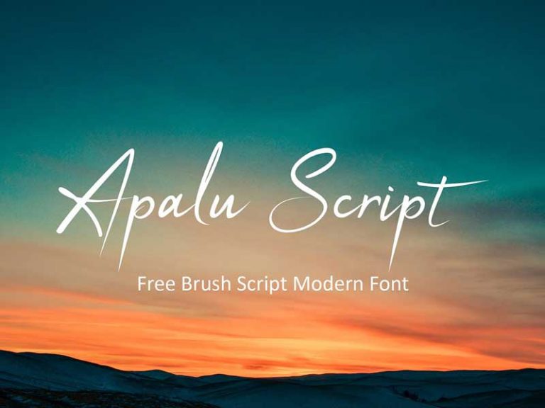 Apalu Free Modern Brush Script Font