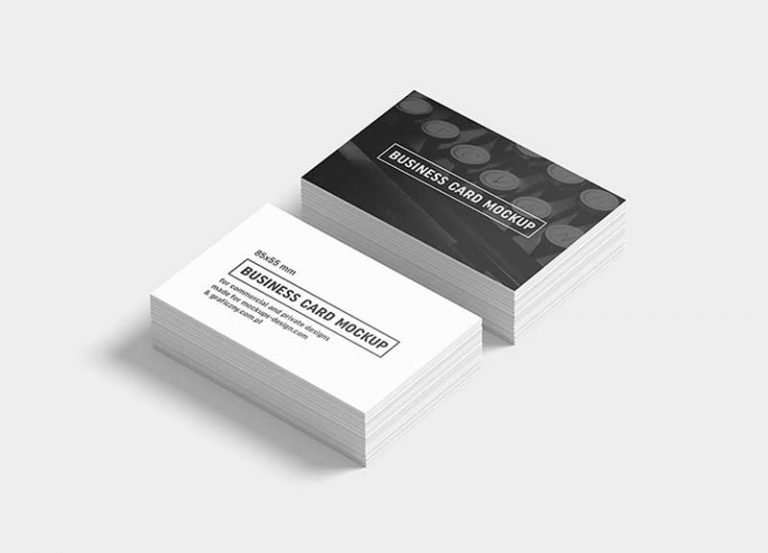 Free 85x55 mm Business Cards Mockup