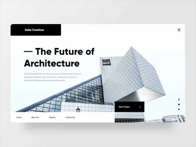 Free Architecture XD Website Template