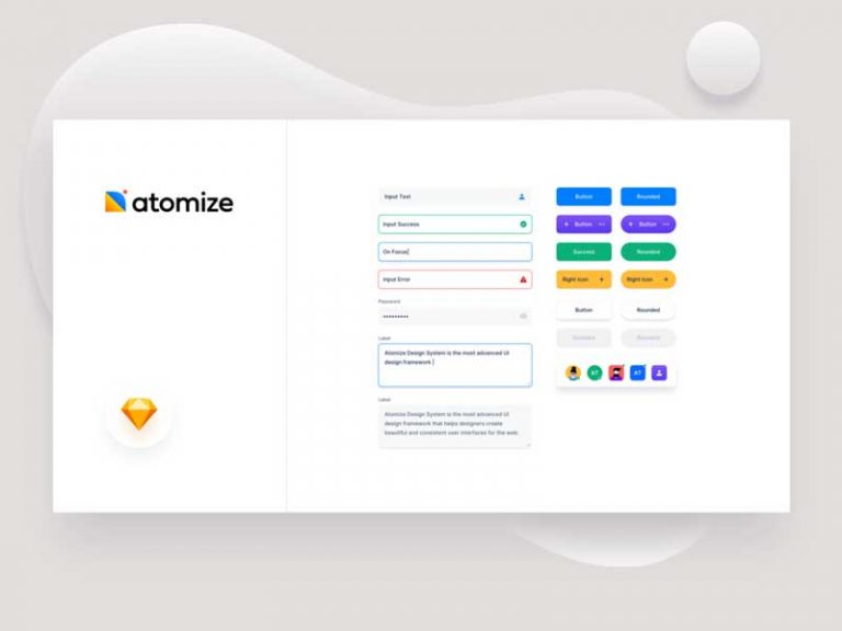 Free Atomize UI Design Framework for Sketch