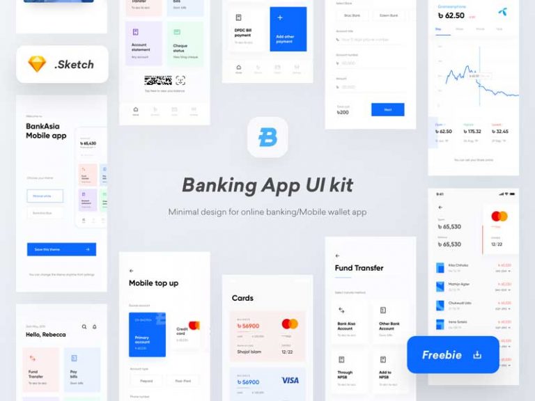 Free Banking Wallet App UI Kit