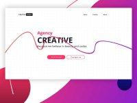 Free Creative Agency XD Landing Page