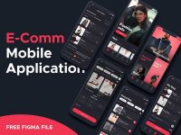 Free Dark E-Comm Mobile App UI for Figma