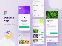 Free Delivery App UI Kit for Figma