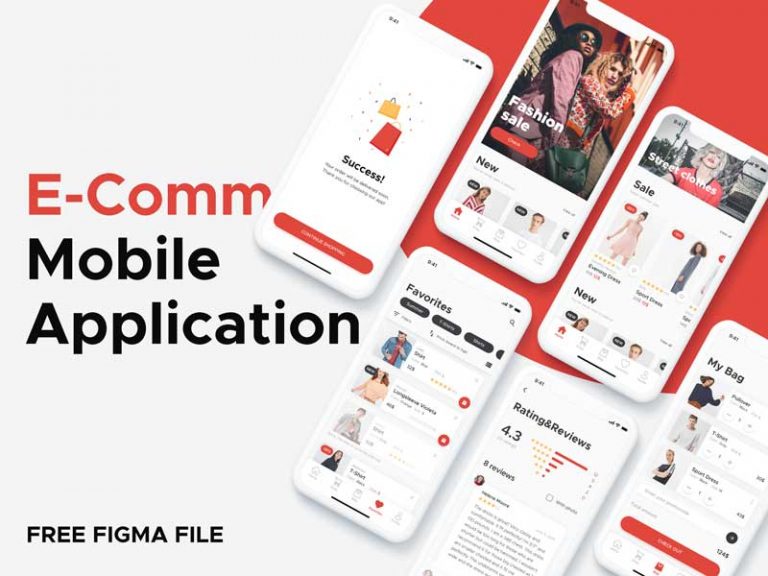 Free E-Comm Mobile App UI for Figma