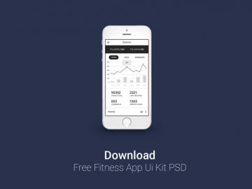 Free Fitness Tracking App PSD Ui Kit
