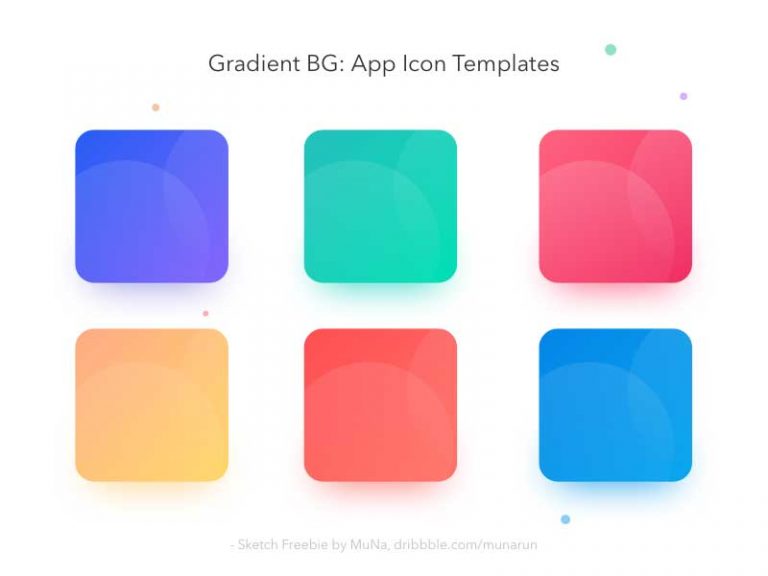 Free Gradient BG App Icon Templates