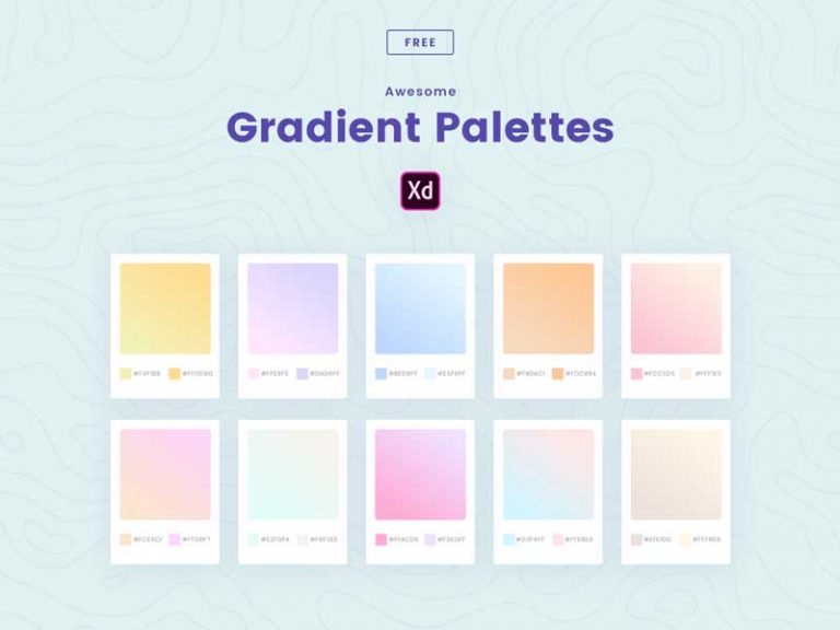 Free Gradient Palettes for Adobe XD