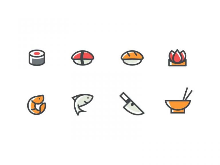 Free Japanese Sushi Icon Set
