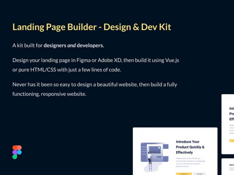 Free Landing Page Builder UI Kit