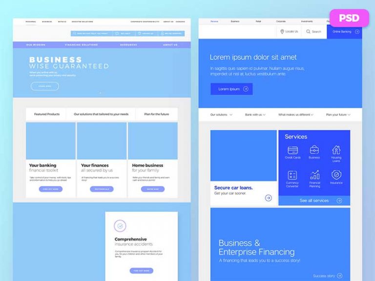Free Landing Page PSD Concept