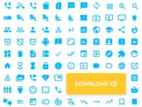 Free Material Icons for Adobe XD