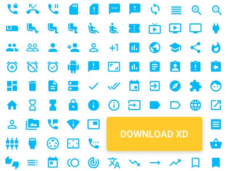 Free Material Icons for Adobe XD