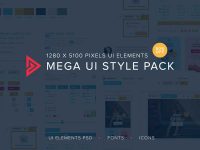 Free Mega UI PSD Style Pack