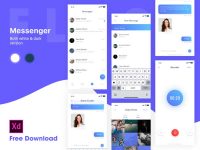 Free Mobile Messenger XD UI Kit
