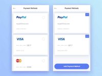 Free Payment Methods UI for Adobe XD