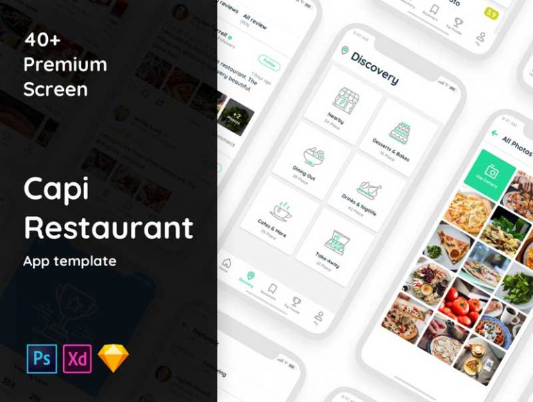 Free Restaurant iOS UI Kit