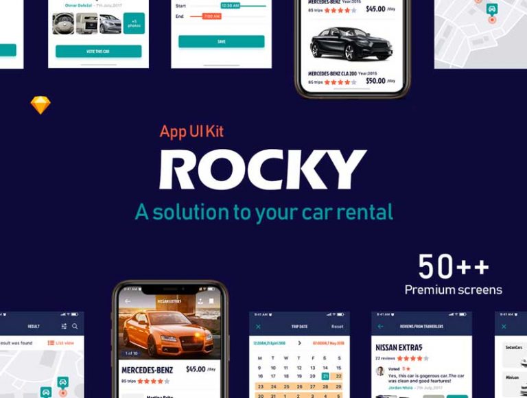 Free Rocky Mobile App Ui Kit