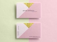 Free Texture Business Cards PSD Mockup